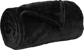 vidaXL Pătura de aruncat Negru 240 x 270 cm Molton