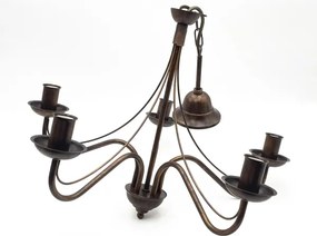 Candelabru ANTON cu lanț, 5 x E14 / 15W / 230V, bronz