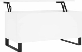 vidaXL Măsuță de cafea, alb, 90x44,5x45 cm, lemn compozit