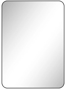 HOMCOM Oglindă de perete oglindă de baie rectangulară cu ramă din aliaj de aluminiu negru pentru dormitor, sufragerie 50 x 70 cm | Aosom Romania