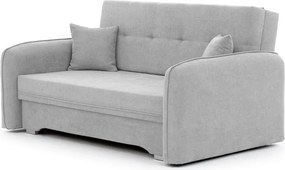 Canapea gri deschis extensibilă/cu spațiu de depozitare cu tapițerie din chenille 155 cm Laine – ELTAP