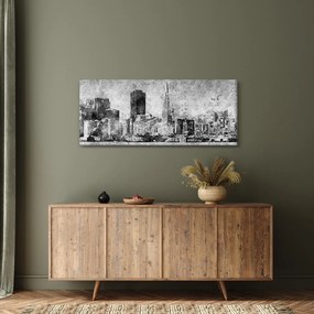 Tablou - Oraș de artă de cafea (120x50 cm)