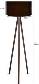 Lampadar AYD 1xE27/40W/230V negru/maro