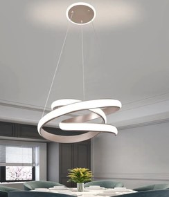 Pendul LED Model 5005 cu Telecomanda – 3 Tipuri de Lumina, Inaltime Reglabila, 262W, Gri