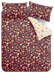Lenjerie de pat mov pentru pat dublu 200x200 cm Autumn Pumpkins – Catherine Lansfield