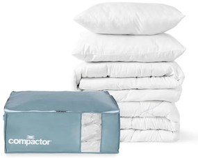 Cutie de depozitare pentru haine din plastic cu vacuum 65x45x27 cm Blue Edition – Compactor