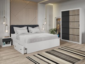 Set mobila dormitor 4 piese Zeno Antracit/San Remo C35