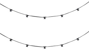Ghirlandă luminoasă conectabilă neagră cu ștecher, 6m 10 lumini, IP64 - Lubber