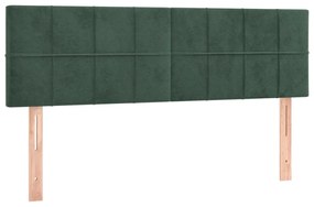 346057 vidaXL Tăblii de pat, 2 buc., verde închis, 72x5x78/88 cm, catifea