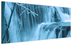 Tablou - cascadele închețate (120x50 cm), în 40 de alte dimensiuni noi