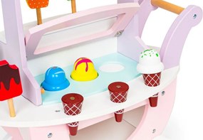 Stand de înghețată din lemn cu accesorii