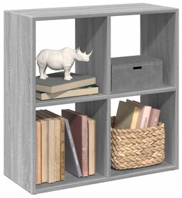 vidaXL Bibliotecă/separator cameră gri sonoma 69,5x29x69,5 cm lemn