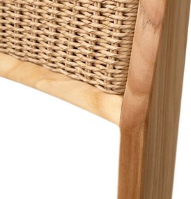 Scaun design clasic din lemn si rattan Niclas, natur