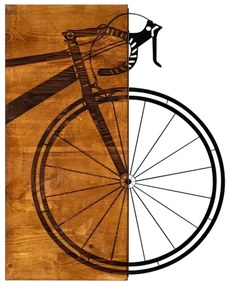 Decorațiune de perete 70x62 cm lemn/metal bicicletă