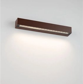 Aplica exterior corten liniara 50cm IP65 LED CCT PRISMATIC