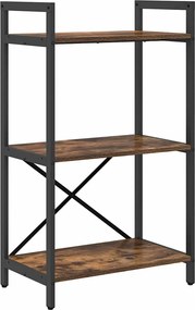 vidaXL Raft pentru cărți Stejar fumuriu 56 x 34 x 96 cm Lemn compozit