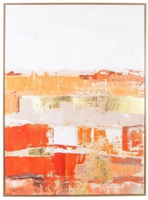 Tablou decorativ multicolor din lemn de Pin si panza, 90x3,2x120 cm, Galeria Abstract Bizzotto