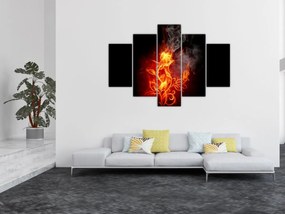 Tablou - Trandafiri în foc (150x105 cm)