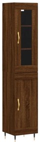 3199480 vidaXL Dulap înalt, stejar maro, 34,5x34x180 cm, lemn prelucrat