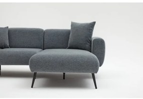 Colțar în L PISA, gri, pe partea dreaptă