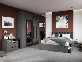 Set mobila dormitor complet Gri Antracit Stone C13