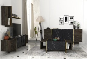 Mobilier living Vivaldi (Negru + Auriu). 1073515