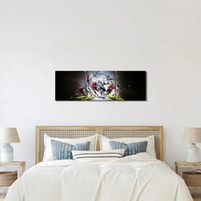 Tablou - Sportivii (cu ceas) (90x30 cm)