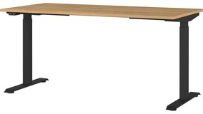 Birou reglabil cu înălțime ajustabilă electric cu blat cu aspect de lemn de stejar 80x160 cm Agenda – Germania