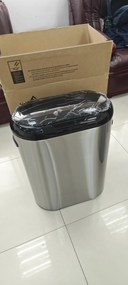 HOMCOM Coș de gunoi automat cu senzor cu infraroșu, 50 l, din oțel inoxidabil anti-amprentă, cu închidere amortizată, argintiu | Aosom Romania