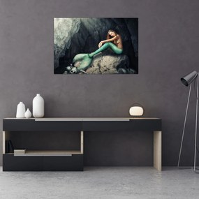 Tablou - Sirena pe stâncă (90x60 cm)