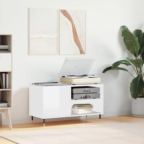 vidaXL Dulapuri pentru discuri alb lucios 85x38x48 cm lemn prelucrat