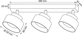 Brilagi - Spot AURA LUX 3xGX53/30W/230V negru/fumuriu