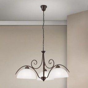 Orion - Lustru suspendat pe lanț RULA 3xE27/40W/230V Ø 70 cm alb/bronz