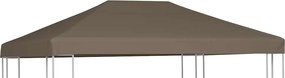 vidaXL Acoperiș pentru pavilion, 310 g/m², gri taupe, 3 x 4 m