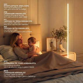 HOMCOM Lampă de Podea LED Reglabilă cu Telecomandă de 150cm Înălțime, Argintiu | Aosom Romania