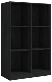 809958 vidaXL Bibliotecă, negru, 70x33x110 cm, lemn masiv de pin