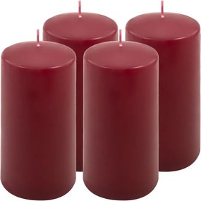 Set de lumânări , 15 cm, Ø 7,5 cm, culoare vinovou, 4