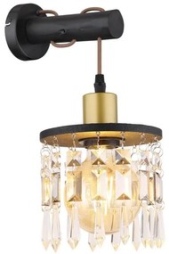Aplica de perete design modern COMMA alama mat, negru