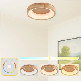 Brilagi-LED Plafonieră FALCON WOOD LED/30W/230V 3000/4000/6000K 45 cm lemn