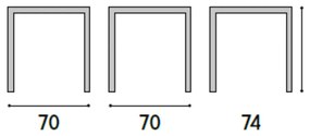 MASA TERASA ANTRACIT - 70 cm / 70 cm