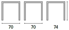 MASA TERASA ANTRACIT - 70 cm / 70 cm