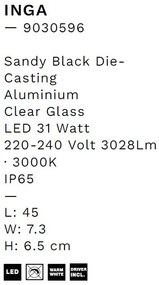 Aplica de perete LED iluminat exterior decorativ IP65 INGA