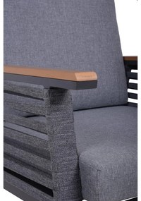 Set mobilier de grădină gri închis din aluminiu pentru 4 persoane Denia – Garden Pleasure