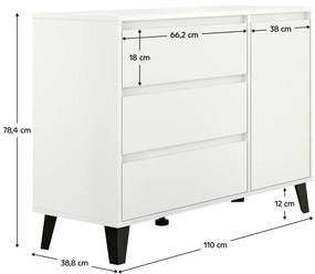 Comodă Brisas 1 (alb + negru) . 1116255