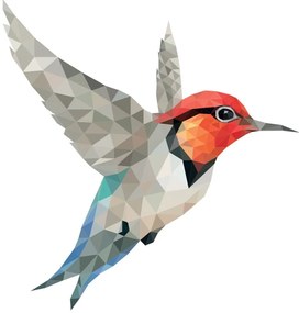 Autocolant Fanastick Origami Colibri