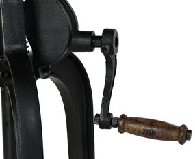 Măsuță laterală din lemn și metal reglabilă pe înălțime, Ø45 cm, „Marlow” – Ethnic Collection