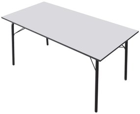 Masa dining, alba   neagra, 160x80x75 cm, NALAK TIP 3