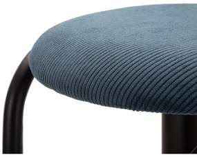 Scaun de bar petrol/negru cu înălțime ajustabilă tapițat (înălțime șezut 61 cm) Destiny – Mauro Ferretti
