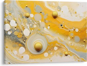 Tablou - fundal abstract cu decor de aur (70x50 cm)