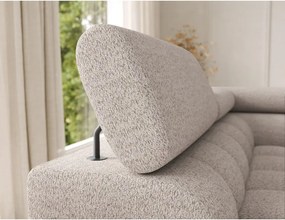 Colțar bej extensibil cu tapițerie din țesătură bouclé (cu colț pe partea stângă/în formă de "U") Feraria – ELTAP